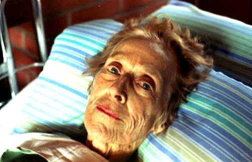face on death bed